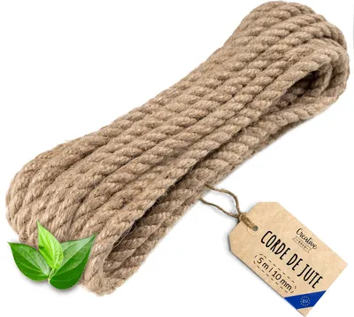Image de Creative Deco 5m Corde de Jute Epaisseur 10mm