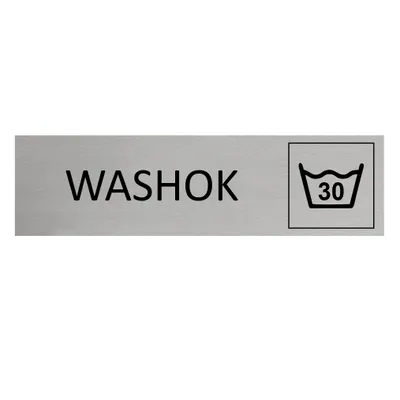 Produktbild von CombiCraft Aluminium Türschild mit Washok  165x45mm