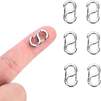 Obrázok produktu pre Nerezové reťazové zámky S-Lock spojky na šperky, 6-dielna sada