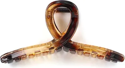Image de Grande pince à cheveux 11cm Antidérapante Epingle à cheveux Femme Transparent Jaune