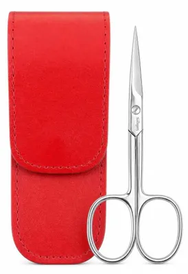 Produktbild von Solingen Nagelhautschere gehärteter Stahl – Extra scharf mit gebogener Schneide Rot
