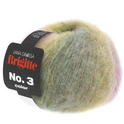 Produktbild von Lana Grossa Brigitte No.3 Color 105 Grau/Gelb/Pastellrosa 50g