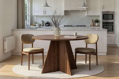 Produktbild von Skye Decor, Virella - Walnut, Esstisch, Nussbaum, 100 % Melaminplatte, 120 x 120 x 75 cm