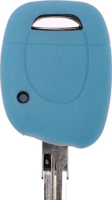 Produktbild von Auto Schlüssel Hülle Silikon Schutz Cover Fluoreszierend Blau kompatibel mit Renault Clio Twingo Kangoo 1 Tasten Funk Fernbedienung