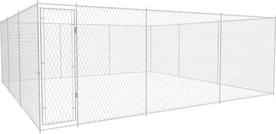 Image de Chenil extérieur pour chiens Acier galvanisé 570x570x185 cm