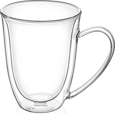 Produktbild von Szklany kubek termiczny Wilmax z podwójnymi ściankami, 400 ml, WL-888727/A