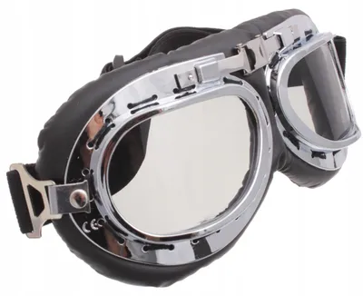 Produktbild von Motonet Chrom Retro Schutzbrille mit klarem Glas