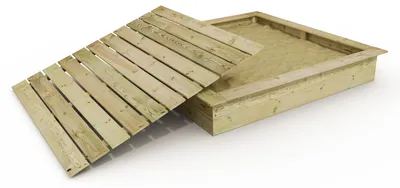 Produktbild von Sandkasten Wickey King Kong mit Sitzrand und abnehmbarem Deckel 195 x 195 cm