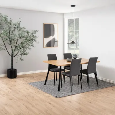 Productafbeelding van Eetkamerstoel Grondal Grijs Sawana - Giga Living- Set van 4