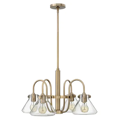 Immagine prodotto di Lampadario, lampada a sospensione, vetro acciaio spazzolato caramello