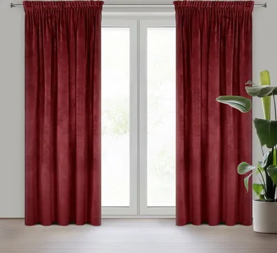 Produktbild von Vorhang RIA dunkeldunkelrot 140x270 cm  Kräuselband