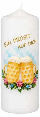 Produktbild von Geburtstagskerze "Ein Prosit auf dich" 20 x 7 cm