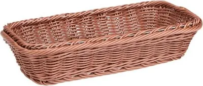 Produktbild von APS 40263 GN 1/3 Korb GN-LINE, Polypropylen, Edelstahldraht im Rand, 32,5 x 17,6 cm, Höhe 6,5 cm, hellbraun