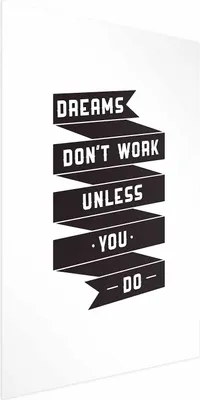Produktbild von Posterpapier Poster - Dreams Don't Work Unless You Do 29.7x42 cm Text m-B-0050-ao-a