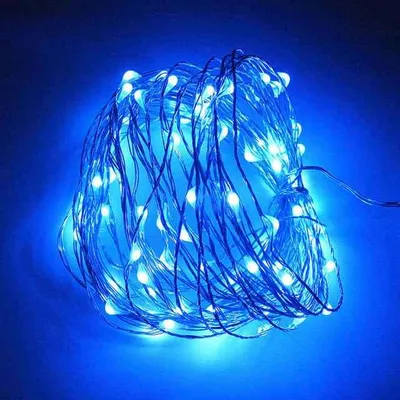 Image de Lumières de Noël - Lumières - Décoration - Noël - Père Noël - Arbre de Noël - Christmas - Christmas - Xmas - 2m - Bleu