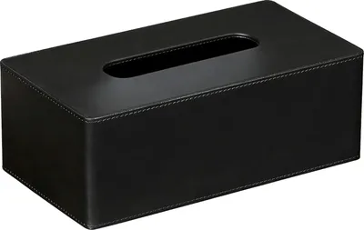 Produktbild von Kosmetiktücherbox, Taschentuchbox für den Schreibtisch, Papier Handtuchspender, für Büro und Zuhause, 25 x 14 x 10 cm, Schwarz