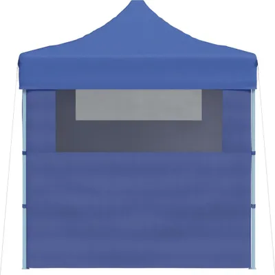 Produktbild von vidaXL Profi-Partyzelt Faltbar mit 3 Seitenwänden 3×4m Stahl Blau