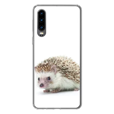 Produktbild von MuchoWow® Handyhülle Schutzhülle Hülle für Huawei P30 Igel - Tiere - Weiß Silikon Softcase Handy Hülle - Kartenbesitzer