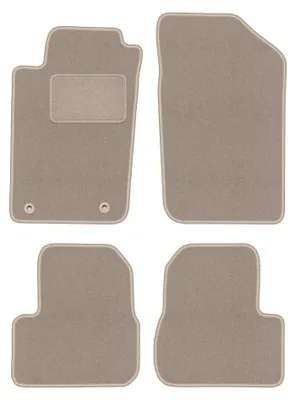Zdjęcie produktu dla Dywaniki samochodowe welurowe LUX do: Peugeot 206 (1998-2010, hatchback, SW, kombi, CC, cabrio) beżowe, z mocowaniami