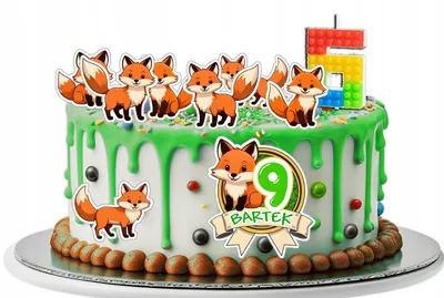 Immagine prodotto di Set di biscotti natalizi per torte di compleanno – Figurine: animali – volpe, volpe dei boschi + nome