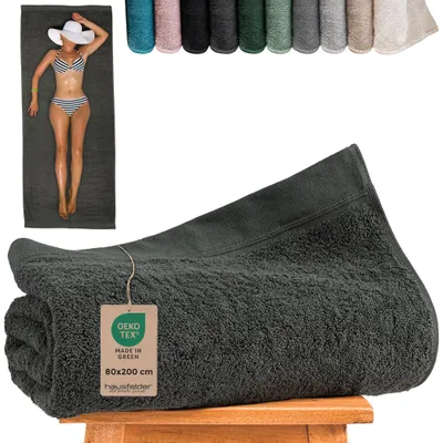 Produktbild von Handtücher Premium Saunatuch (Anthrazit,1 Saunatuch, 80x200 cm)