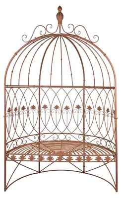 Zdjęcie produktu dla Ławka ogrodowa Clayre & Eef 119x59x208 cm brązowa żelazo