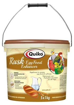 Produktbild von Quiko Rusk 5Kg - Spezialfutterzusatz zum Anfeuchten von Eifutter, Aufzuchtfutter