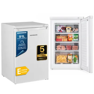 Productafbeelding van Heinner HFF-HM91E++ Tafelmodel Vrieskast 91 L, Thermostaat, Omkeerbare Deur, Wit