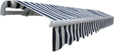Obrázek produktu pro markýza s kloubovým ramenem vidaXL Motorizovaná 400 cm modrá/bílá
