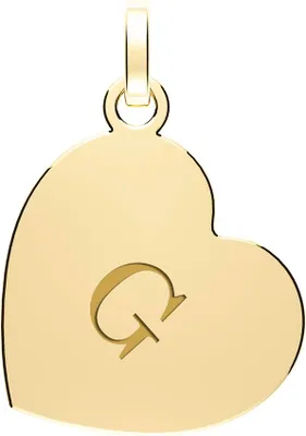 Produktbild von Wunderschöner 9 Karat (375) Gold Herz Buchstaben / Initiale Damen - Anhänger - 17mm*12mm; TRS35314LTG