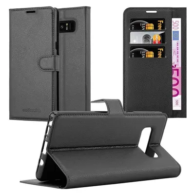 Immagine prodotto di Cadorabo cover per Samsung Galaxy NOTE 8 cover protettiva in nero custodia per cellulare cover chiusura magnetica