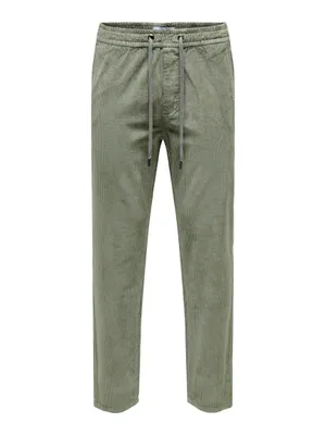 Produktbild von ONLY and SONS Stoffhose Herren ONSLINUS TAP CORDUROY 0185 PANT NOOS grün M