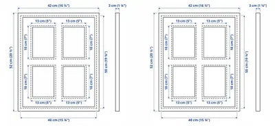 Produktbild von IKEA RÖDALM Bilderrahmen für 4 Fotos schwarz 40x50 cm