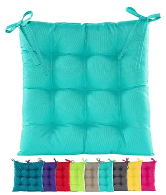 Produktbild von JACK Outdoor Stuhlkissen 38x38cm Lounge Kissen Auflage Wasserfest Sitzkissen Garten Lotus Effekt, Farbe:Aqua