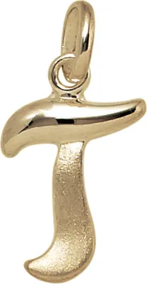 Produktbild von Anhänger Buchstabe T 375 Gold Gelbgold 14,9x10,1mm Halsschmuck Buchstabenanhänger