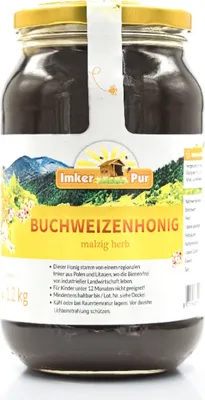 Produktbild von Buchweizenhonig von ImkerPur, 1.2 kg, kaltgeschleudert, kräftig-herb