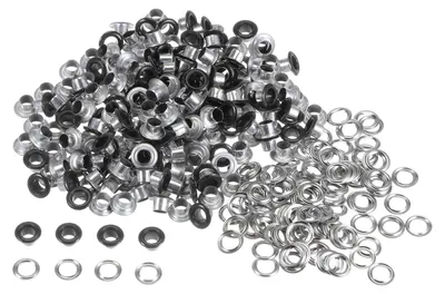 Metallösen-Set, 200 Stück, 4,5 mm, mattschwarz, DIY