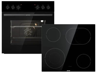 Produktbild von Gorenje Red Pepper Set ACB com Einbauherd BCA6715AO1BK + Glaskeramikkochfeld ECDA643SC