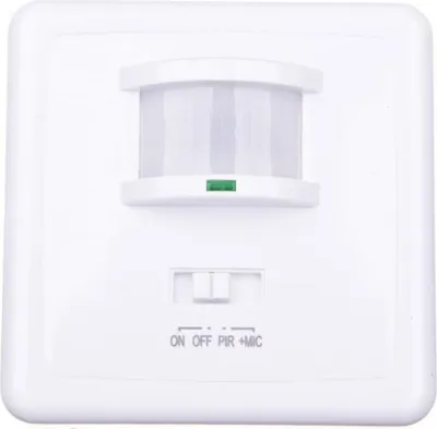 Produktbild von MARID JQ-L PIR Bewegungsmelder 40-500W IP20 Unterputz Reichweite bis 12m 150 Grad 3-2000 lx 30-90dB weiß 08910