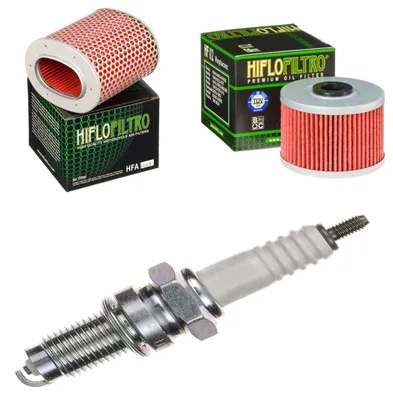 Immagine prodotto di Kit di manutenzione per Honda XBR 500 1985-1987: filtro aria, filtro olio, candela di accensione di pamoto - Nuovo