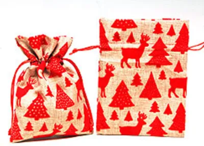 Produktbild von Charmantes Jute Säckchen mit Zugband 130x180mm beflockt – Ideal für Geschenke & Deko, 1 Stück Natur