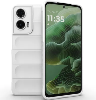 Produktbild von Handyhülle für Motorola Moto G35 Weich TPU Silikon Stossfest Anti-rutsch Hülle Weiß