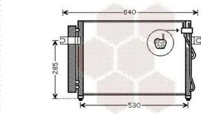 Produktbild von VAN WEZEL 82005195 Kondensator Klimaanlage Klimakondensator für HYUNDAI GETZ (TB) +Trockner