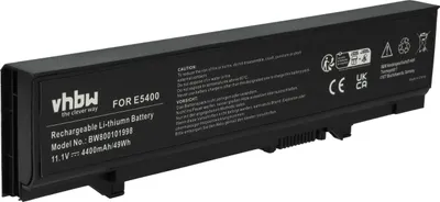 Produktbild von vhbw Akku kompatibel mit Dell Latitude E5500, E5510, E5400, E5410 Notebook (4400 mAh, 11,1 V, Li-Ion)