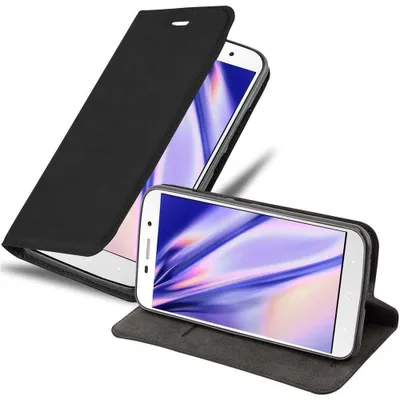 Immagine prodotto di Cadorabo custodia per ZTE Blade A602 custodia protettiva in nero per cellulare custodia cover chiusura magnetica