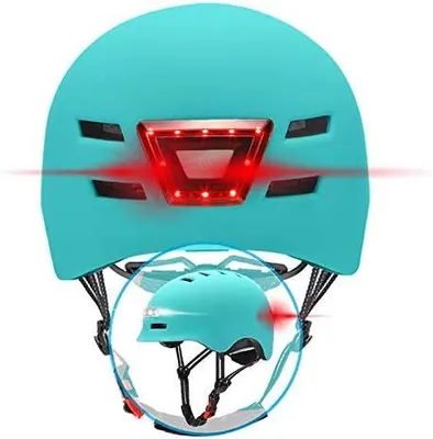 Zdjęcie produktu dla Kask rowerowy z wbudowanymi przednimi i tylnymi światłami ME135