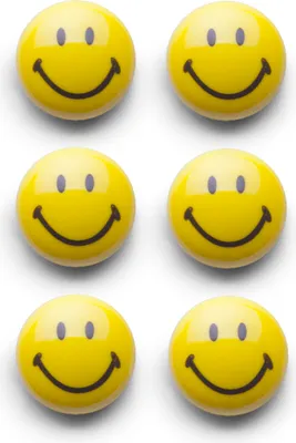 Produktbild von Zeller Magnet-Set, 6-tlg., "Smiley" Ø3