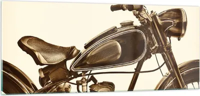 Produktbild von Bilder auf glas - motor retro - 100x40cm - Glasbilder - Wandbilder - Bilder - Kunstdruck - zum Aufhängen bereit - Wanddekoration aus Glas - Glas Bilder - Wandbild auf Glas - Einteilig - GAB100x40-4086