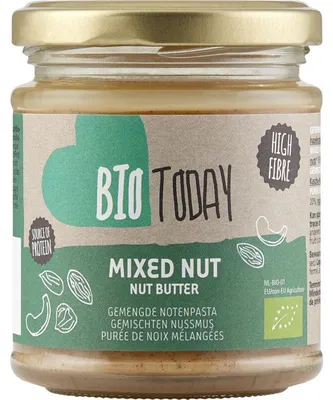 Immagine prodotto di BioToday Gemengde Nut Cream 170g – biologico, vegano, senza glutine, senza zucchero