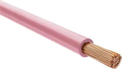 Produktbild von HELU KABEL H07V-K 1X6mm² PK (rosa) Einzelader PVC rosa AD 5,3mm Nennspannung Uo/U 450V/750V - 1 Meter